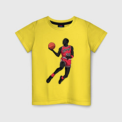Футболка хлопковая детская Retro Jordan, цвет: желтый