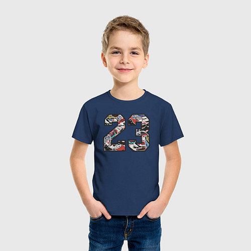 Детская футболка Джордан 23 / Тёмно-синий – фото 3
