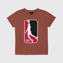 Футболка хлопковая детская Greatest Jordan, цвет: кирпичный