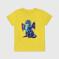 Детская футболка Синий новогодний дракон