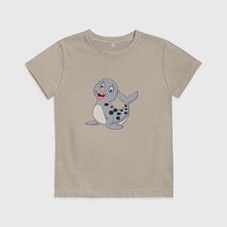 Детская футболка Морской котик улыбака