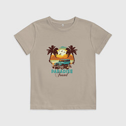 Детская футболка Джип Вранглер на фоне шикарного пляжа