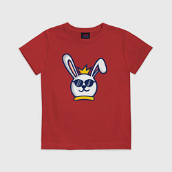 Футболка хлопковая детская Rabbit king, цвет: красный