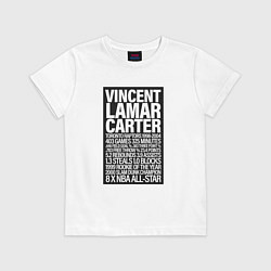 Футболка хлопковая детская Vince Carter, цвет: белый