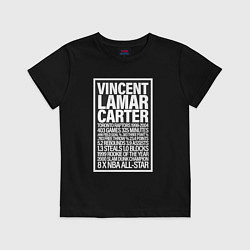 Футболка хлопковая детская Vince Carter, цвет: черный