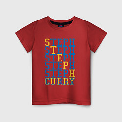 Футболка хлопковая детская Steph Curry, цвет: красный