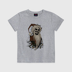 Футболка хлопковая детская Джек Скеллингтон, цвет: меланж