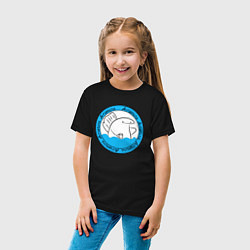 Футболка хлопковая детская Душнила акуля, цвет: черный — фото 2