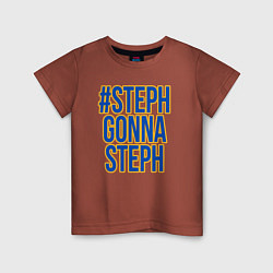 Футболка хлопковая детская Steph gonna Steph, цвет: кирпичный