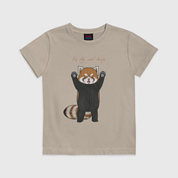 Детская футболка Im big and scary красная панда