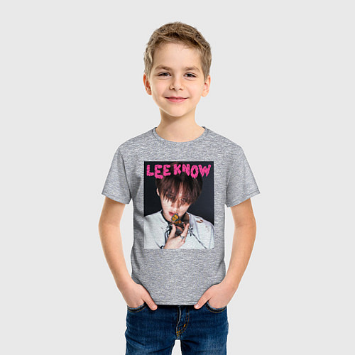 Детская футболка Lee Know Rock Star Stray Kids / Меланж – фото 3