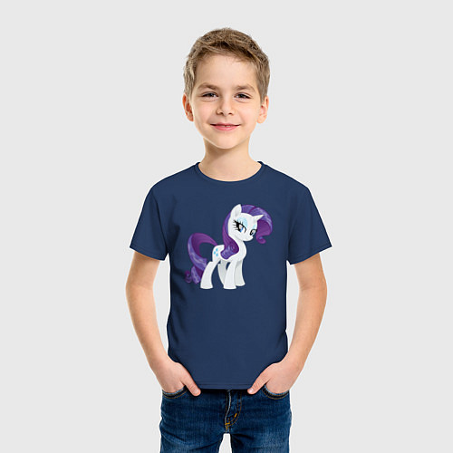 Детская футболка Рарити из My Little Pony в кино / Тёмно-синий – фото 3