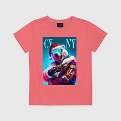 Детская футболка Cyber new year - bear ai art