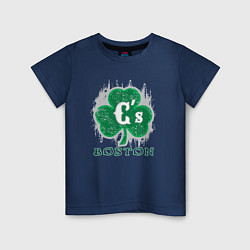 Футболка хлопковая детская Boston Celtics style, цвет: тёмно-синий
