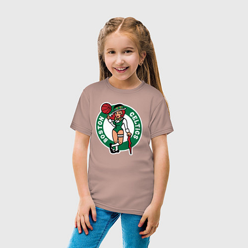 Детская футболка Boston Celtics girl / Пыльно-розовый – фото 4