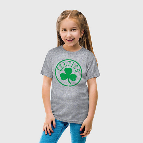 Детская футболка Boston Celtics clover / Меланж – фото 4