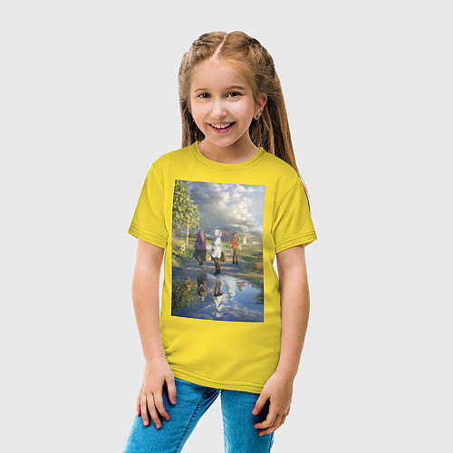 Детская футболка Фрирен провожающая в путь / Желтый – фото 4