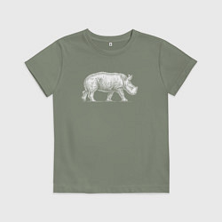 Детская футболка Носорожик торопится