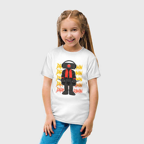 Детская футболка Чёрный КамераМен / Белый – фото 4