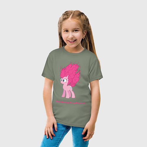 Детская футболка Пинки Пай с гривой дыбом / Авокадо – фото 4