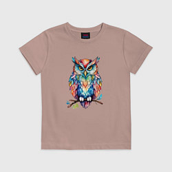 Детская футболка Цветастая сова