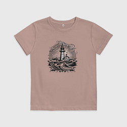 Детская футболка Море и маяк
