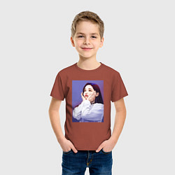 Футболка хлопковая детская Yeonwoo Momaland, цвет: кирпичный — фото 2