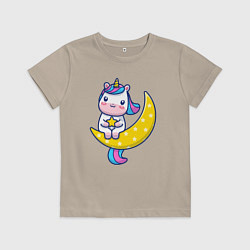 Детская футболка Единорог на луне