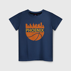 Футболка хлопковая детская Phoenix basketball city, цвет: тёмно-синий