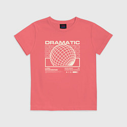 Футболка хлопковая детская Dramatic, цвет: коралловый