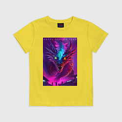 Детская футболка Happy dragon year - ai art muzzle