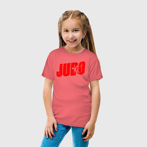 Детская футболка Judo red / Коралловый – фото 4