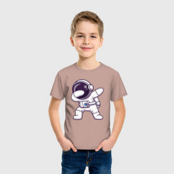 Футболка хлопковая детская Космонавт dab, цвет: пыльно-розовый — фото 2