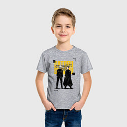 Футболка хлопковая детская Гето и Годжо - Магическая битва, цвет: меланж — фото 2