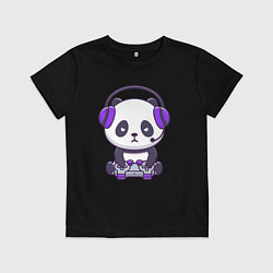 Детская футболка Геймер панда
