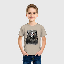 Футболка хлопковая детская Три гая фокса, цвет: миндальный — фото 2