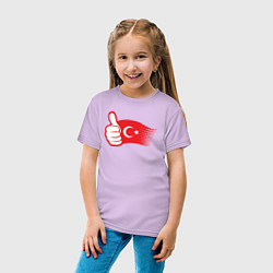 Футболка хлопковая детская Турецкий лайк, цвет: лаванда — фото 2