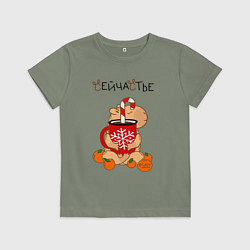 Детская футболка Капибара и кружка с оленем: сейчастье