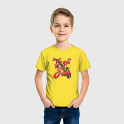 Футболка хлопковая детская Я играю джаз, цвет: желтый — фото 2