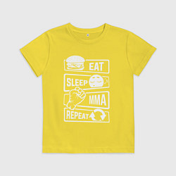 Детская футболка Еда сон mma