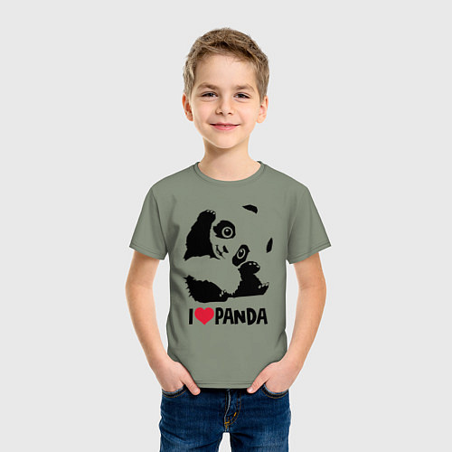 Детская футболка I love panda / Авокадо – фото 3