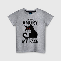 Детская футболка I am not angry cat
