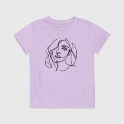 Детская футболка Силуэт головы женщины