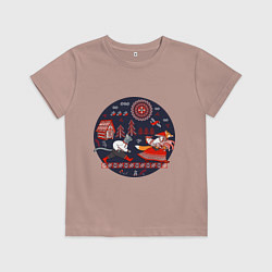 Детская футболка Кот и лиса из сказки