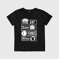 Детская футболка Еда сон теннис