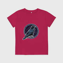 Детская футболка Ворон черный