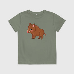 Детская футболка Милый кабанчик