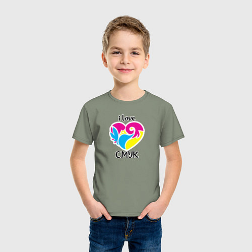 Детская футболка I love cmyk / Авокадо – фото 3