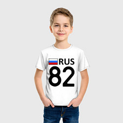 Футболка хлопковая детская RUS 82, цвет: белый — фото 2