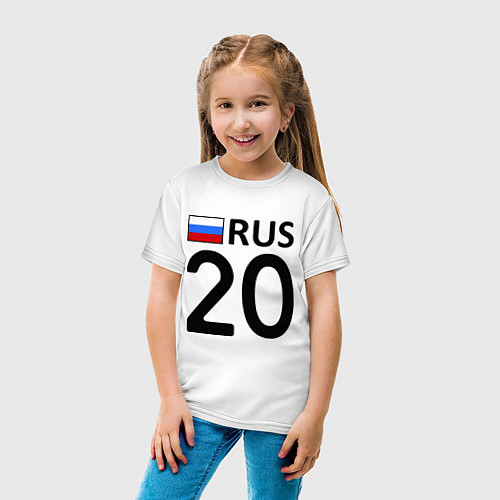 Детская футболка RUS 20 / Белый – фото 4